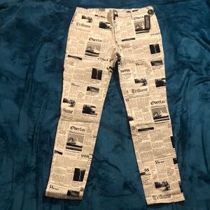 Elwood Newspaper print jeans
